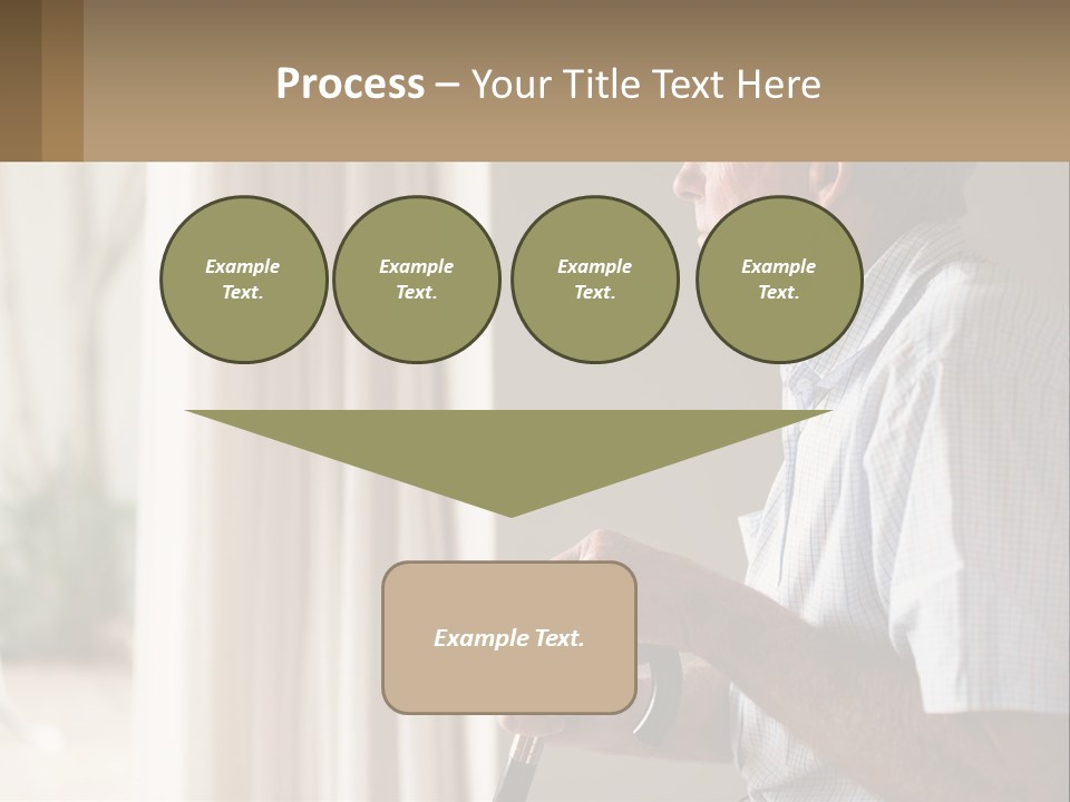 A Man Sitting In A Chair Looking Out A Window PowerPoint Template