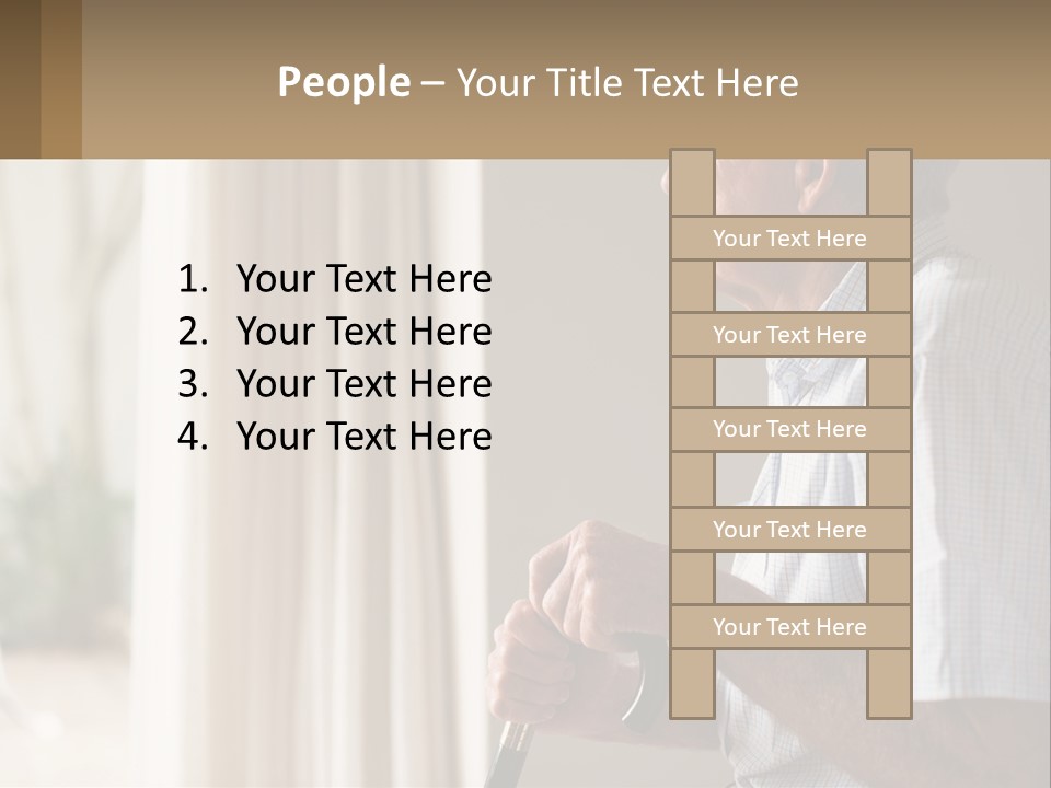 A Man Sitting In A Chair Looking Out A Window PowerPoint Template
