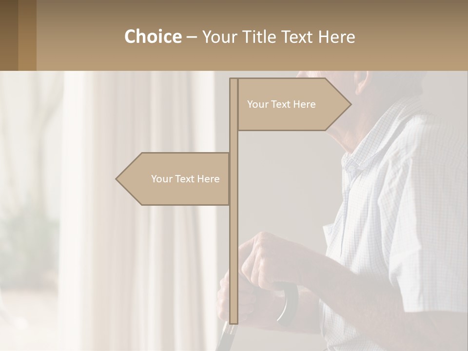 A Man Sitting In A Chair Looking Out A Window PowerPoint Template