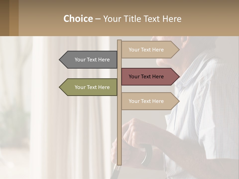 A Man Sitting In A Chair Looking Out A Window PowerPoint Template