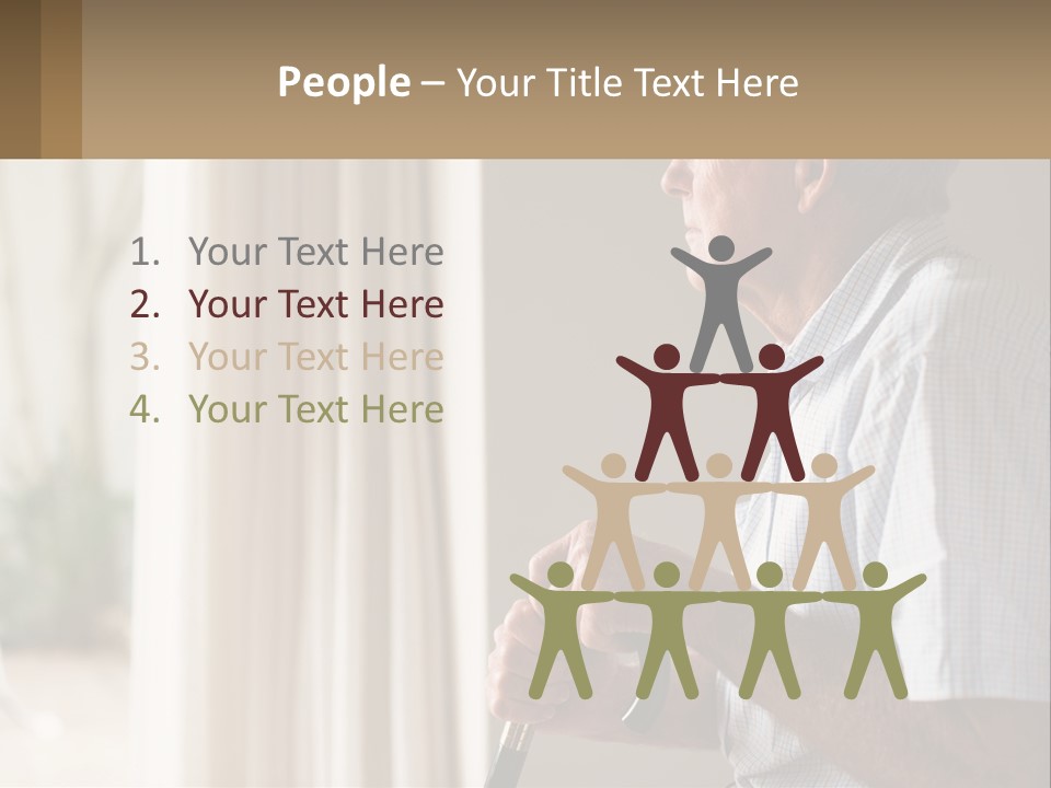 A Man Sitting In A Chair Looking Out A Window PowerPoint Template