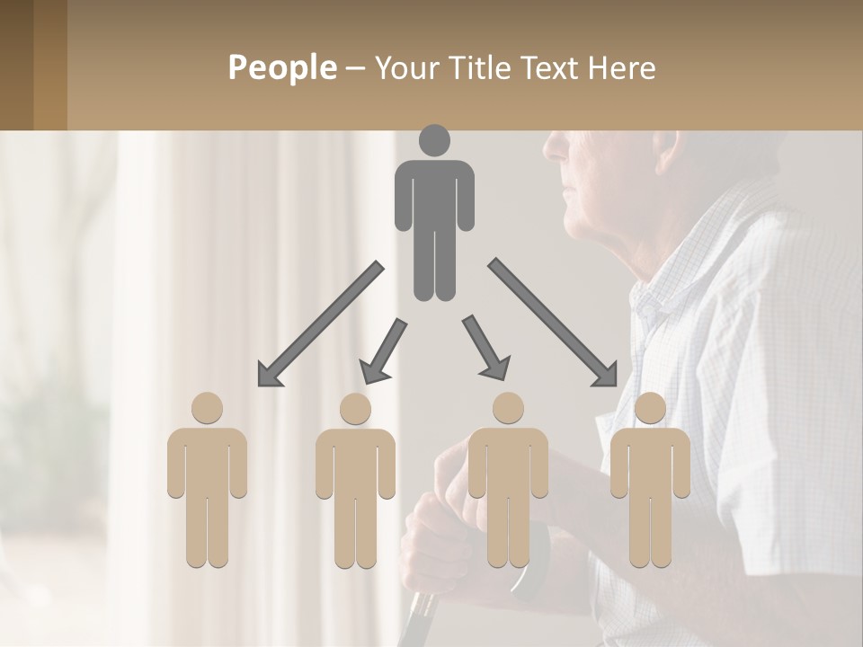 A Man Sitting In A Chair Looking Out A Window PowerPoint Template