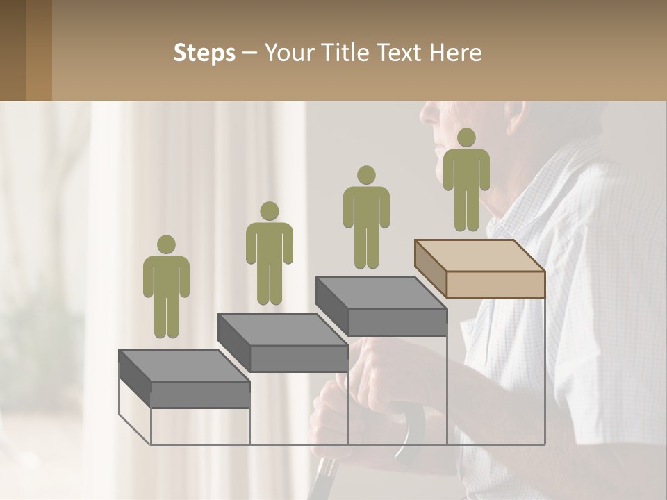 A Man Sitting In A Chair Looking Out A Window PowerPoint Template