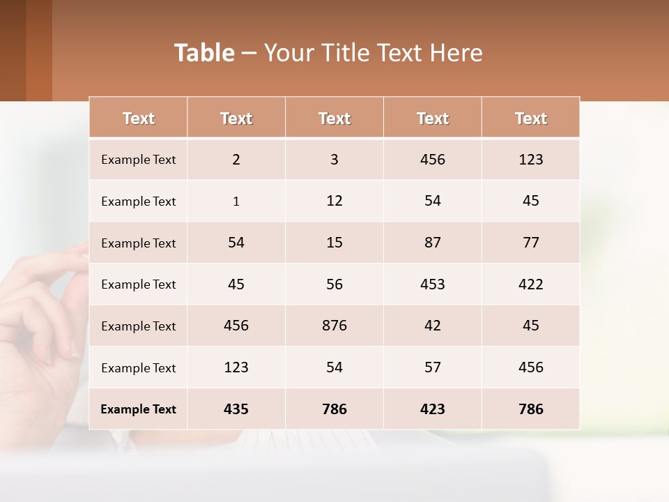 A Woman Wearing A Headset With A Business Card In Front Of Her PowerPoint Template