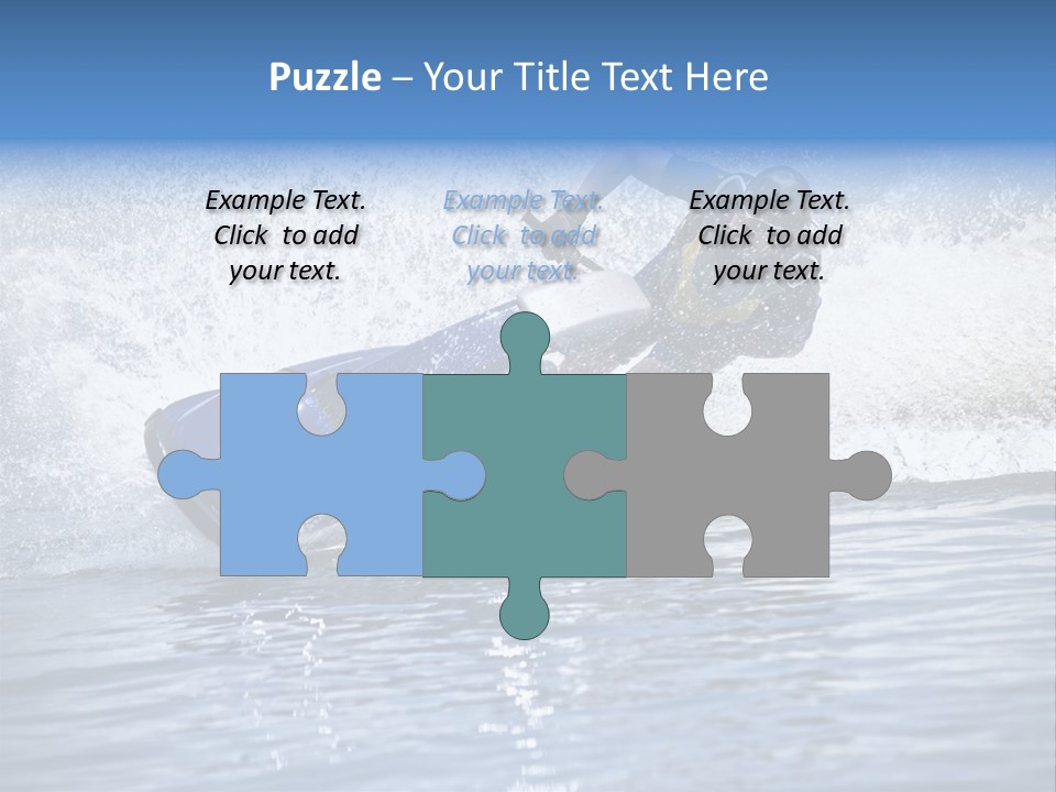 Spray Man Blue PowerPoint Template