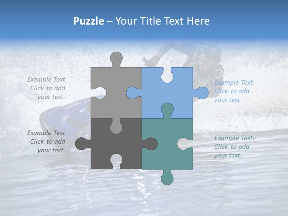 Spray Man Blue PowerPoint Template