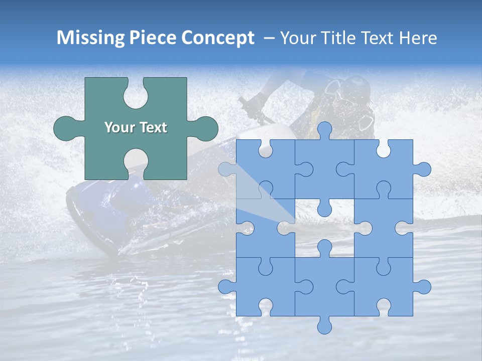 Spray Man Blue PowerPoint Template