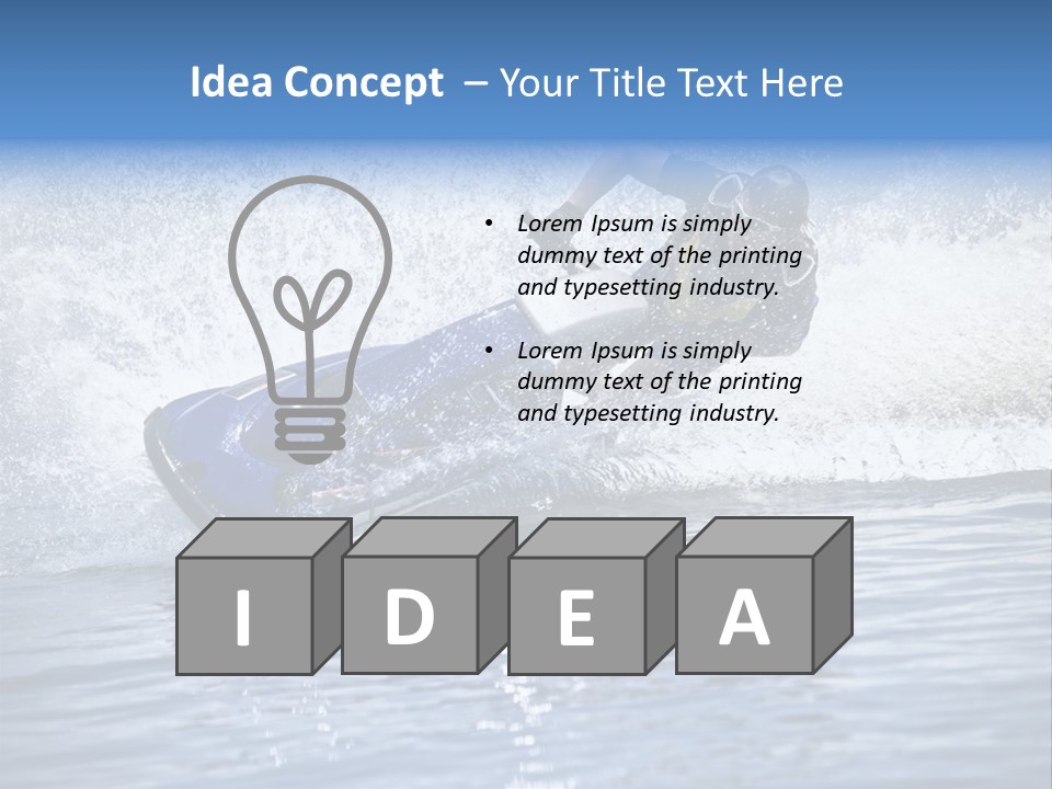 Spray Man Blue PowerPoint Template