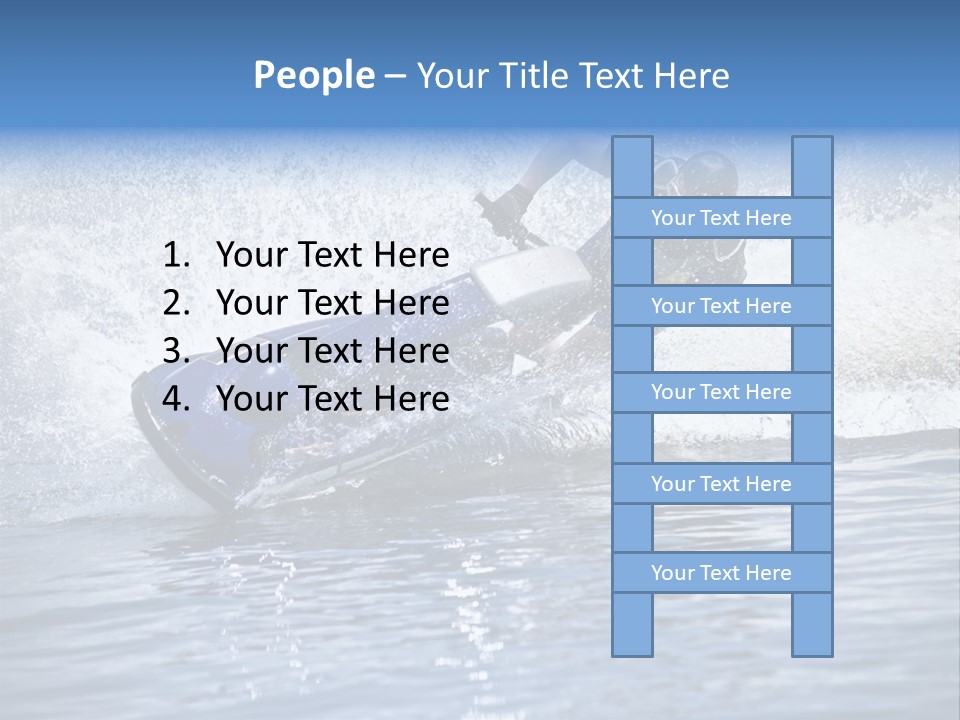 Spray Man Blue PowerPoint Template