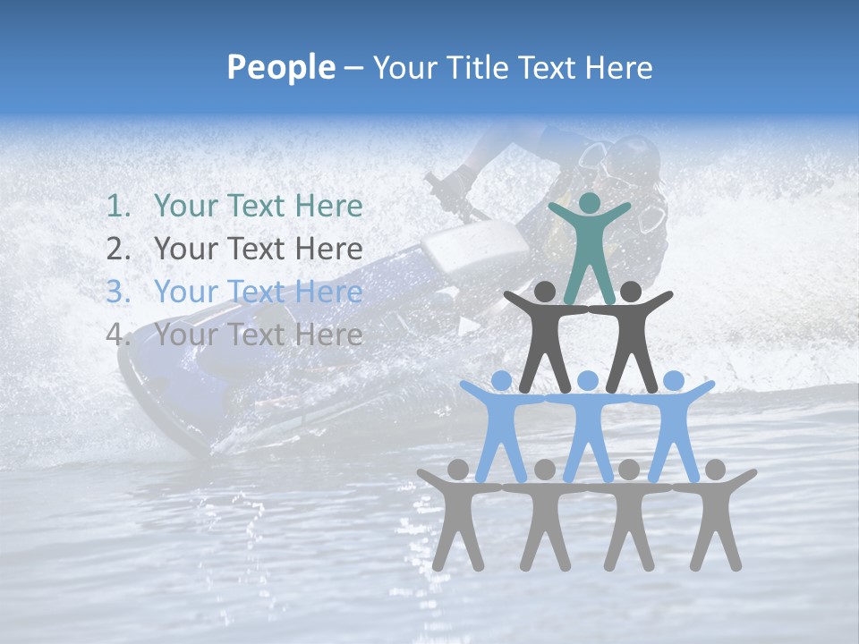 Spray Man Blue PowerPoint Template