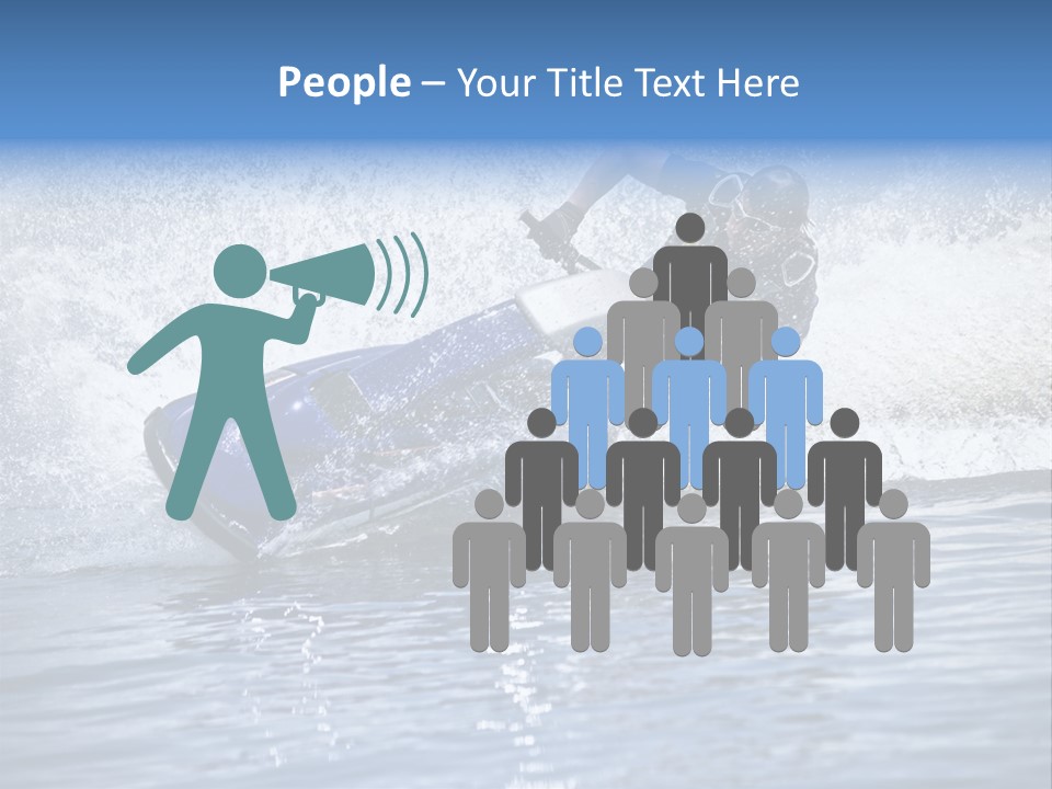 Spray Man Blue PowerPoint Template