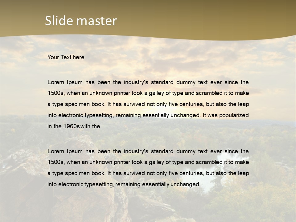 Clouds Tree Forest PowerPoint Template