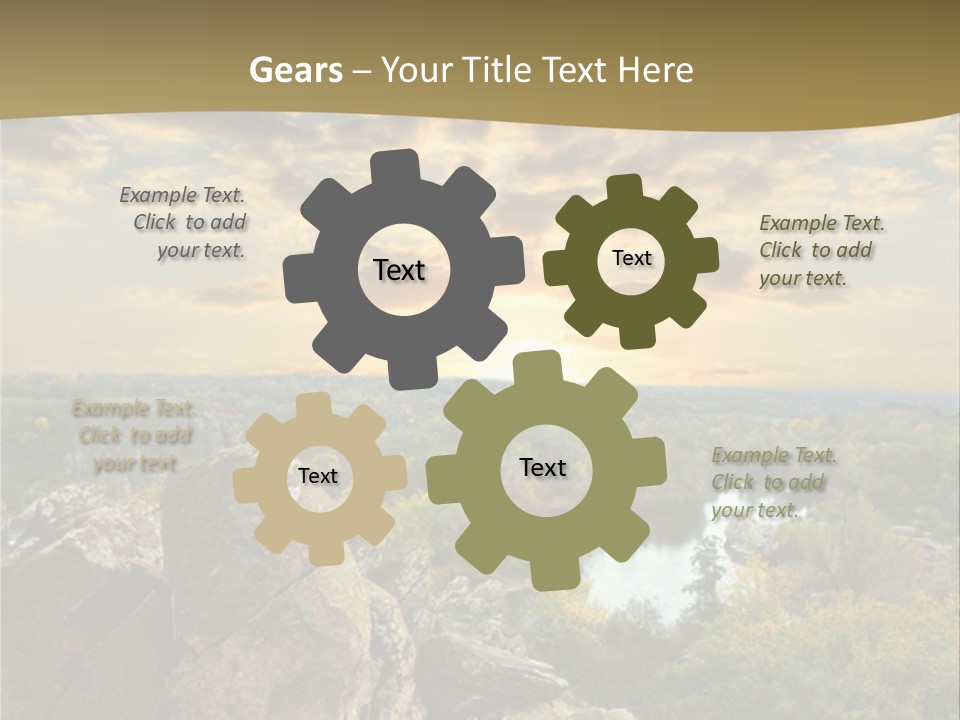 Clouds Tree Forest PowerPoint Template