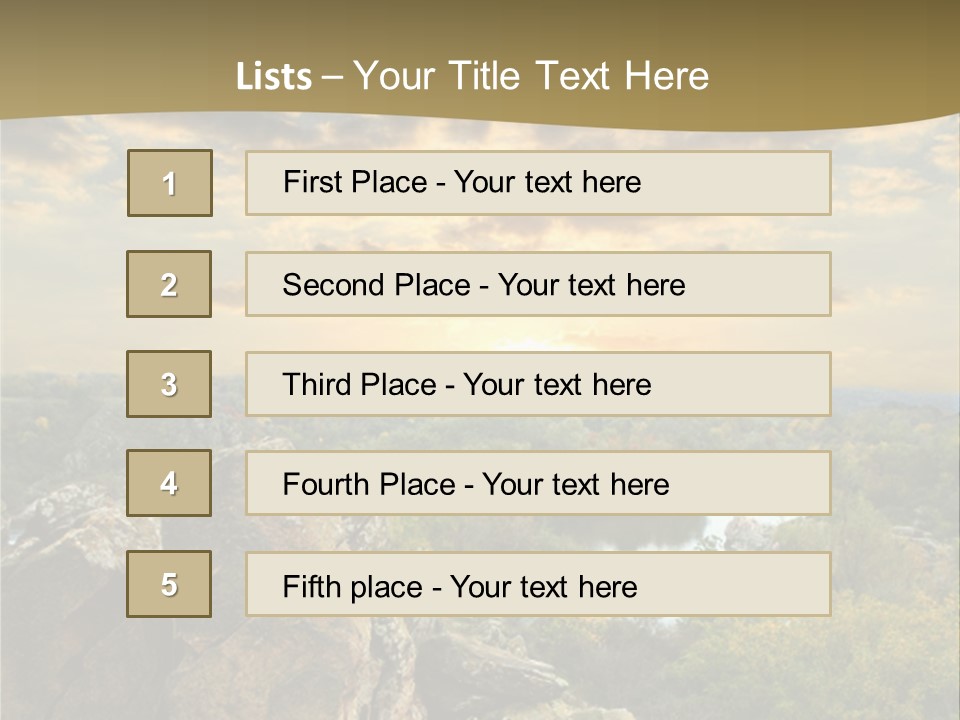 Clouds Tree Forest PowerPoint Template