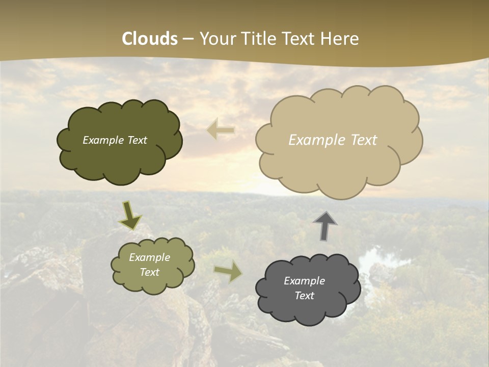 Clouds Tree Forest PowerPoint Template
