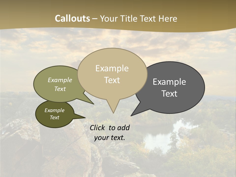 Clouds Tree Forest PowerPoint Template