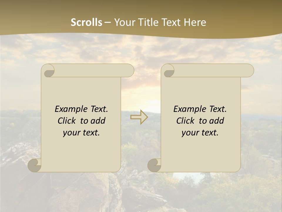 Clouds Tree Forest PowerPoint Template