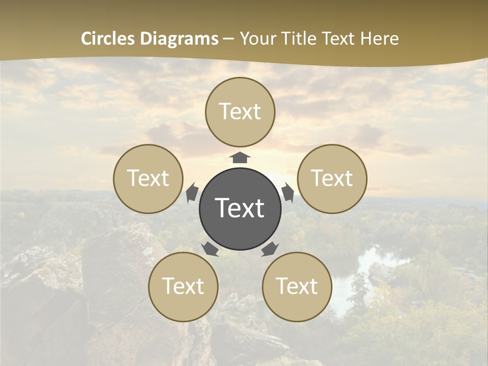 Clouds Tree Forest PowerPoint Template