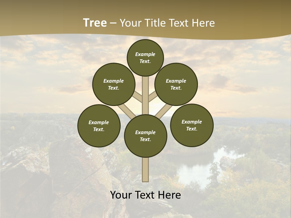 Clouds Tree Forest PowerPoint Template
