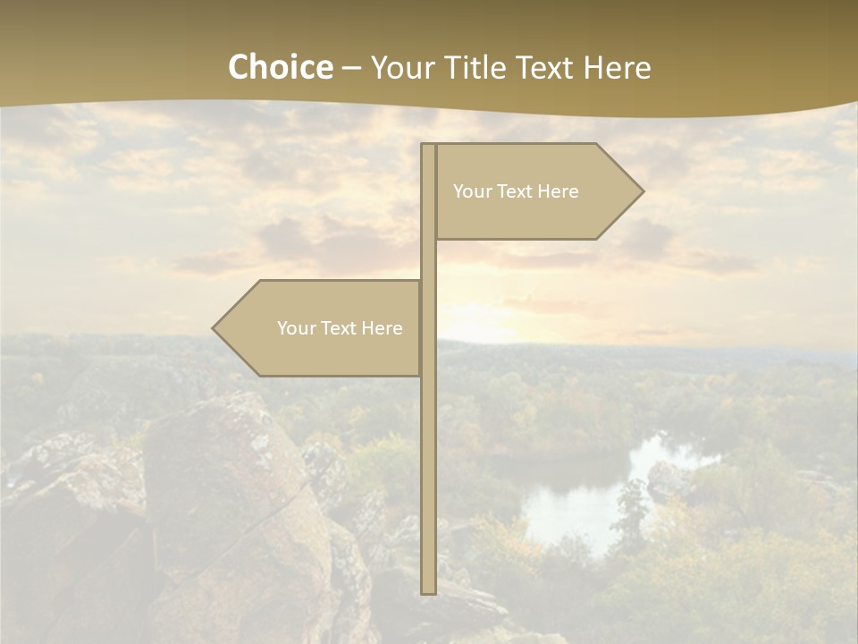 Clouds Tree Forest PowerPoint Template