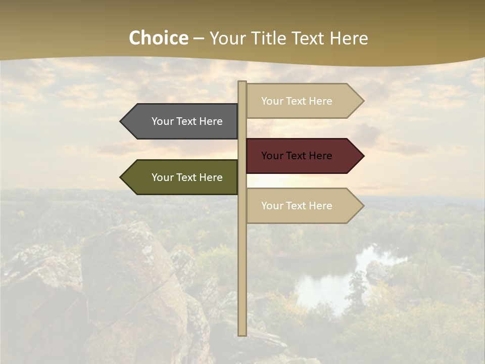Clouds Tree Forest PowerPoint Template