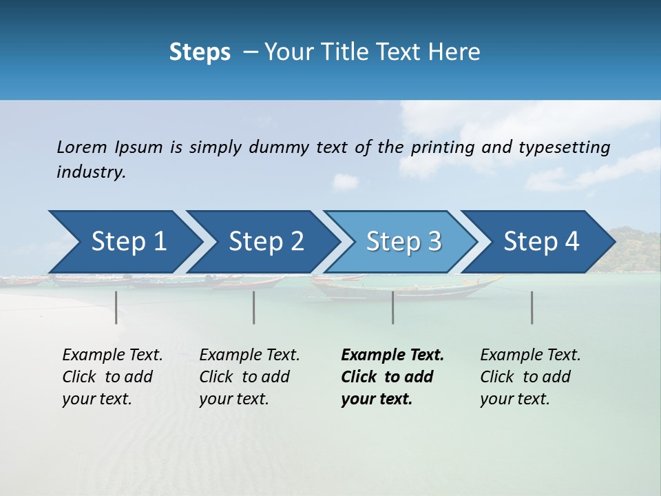 Blue Palm Sun PowerPoint Template