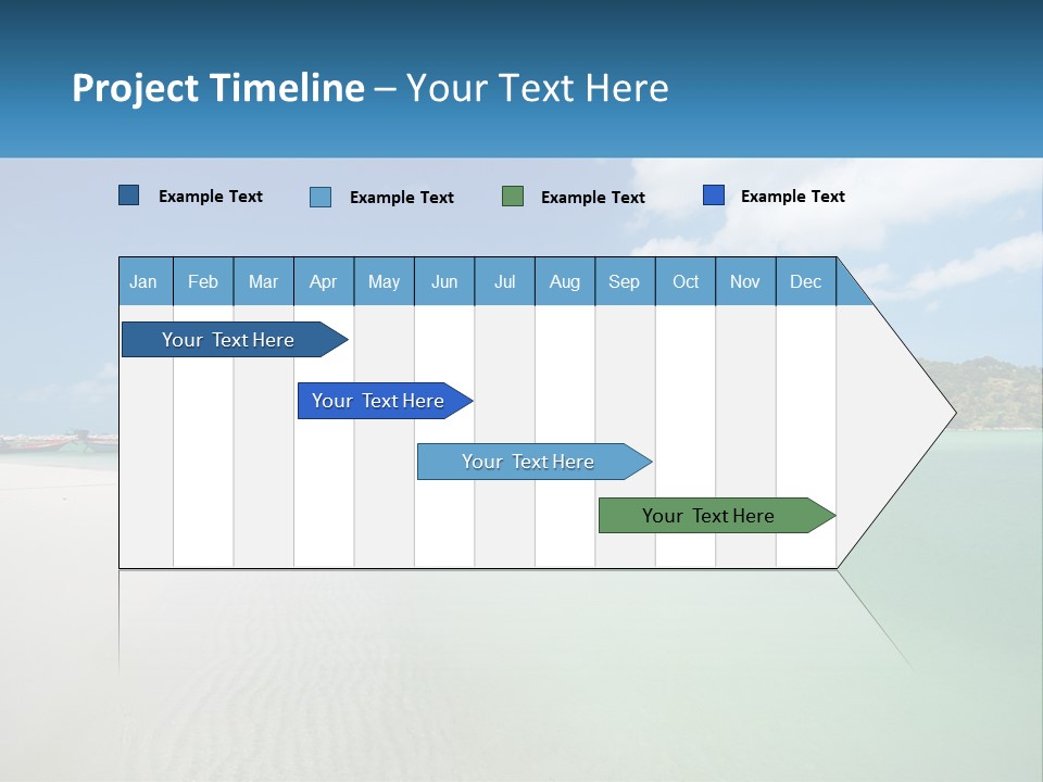 Blue Palm Sun PowerPoint Template