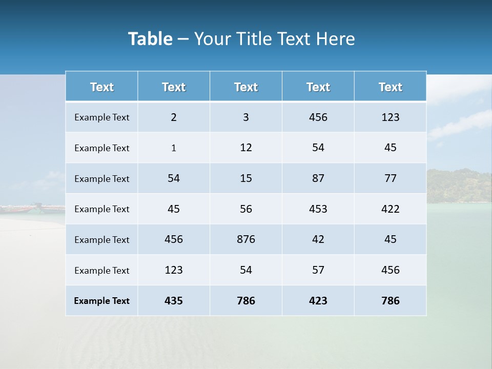 Blue Palm Sun PowerPoint Template