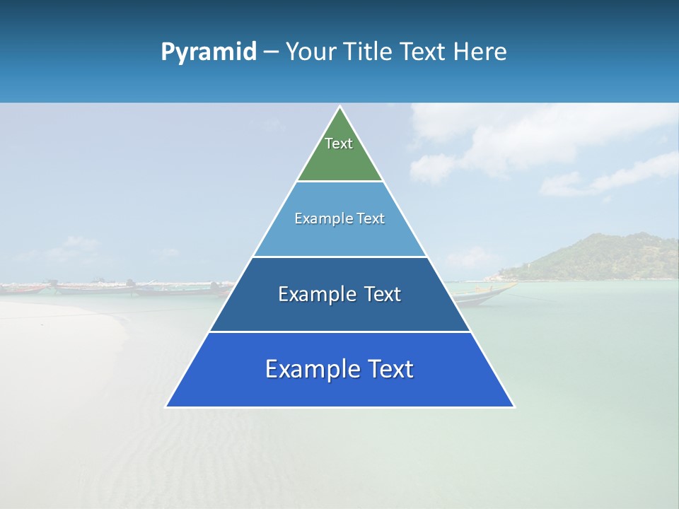 Blue Palm Sun PowerPoint Template