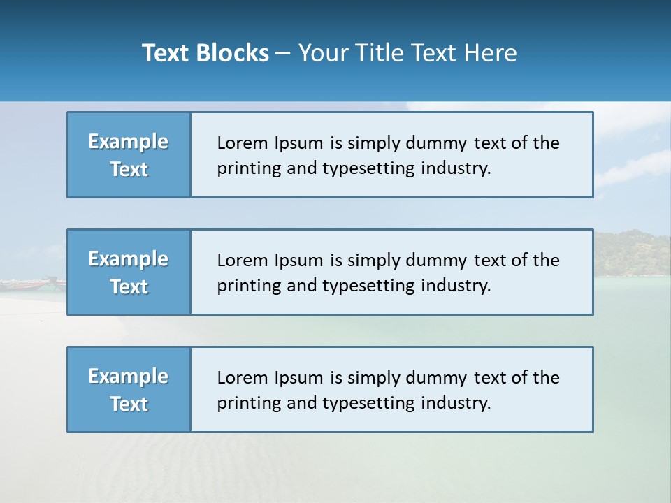 Blue Palm Sun PowerPoint Template