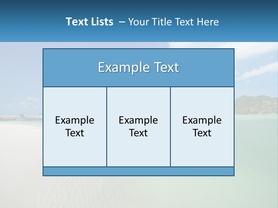 Blue Palm Sun PowerPoint Template
