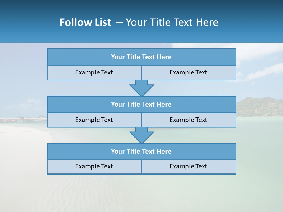 Blue Palm Sun PowerPoint Template