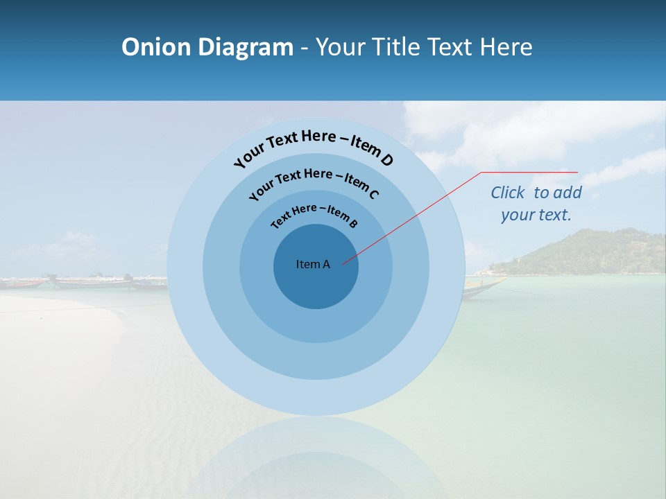 Blue Palm Sun PowerPoint Template