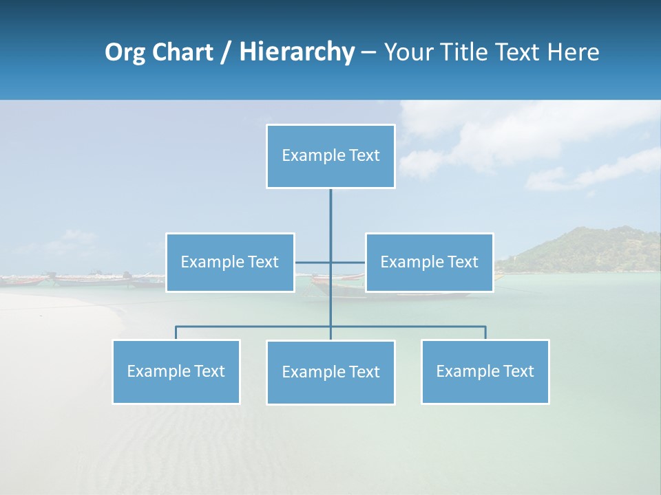 Blue Palm Sun PowerPoint Template