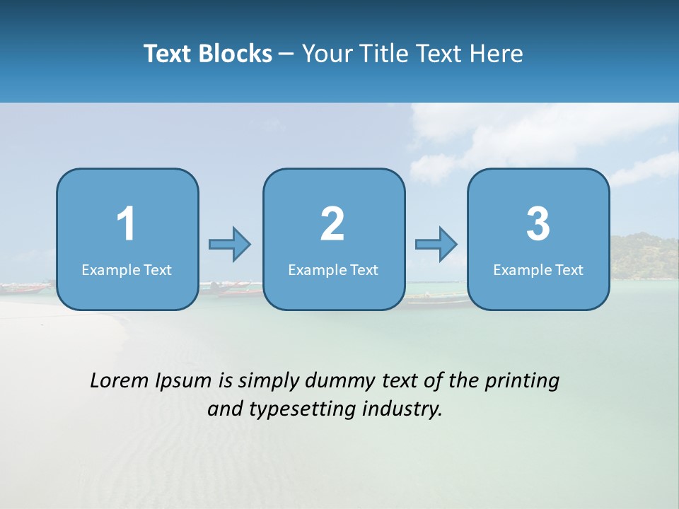 Blue Palm Sun PowerPoint Template