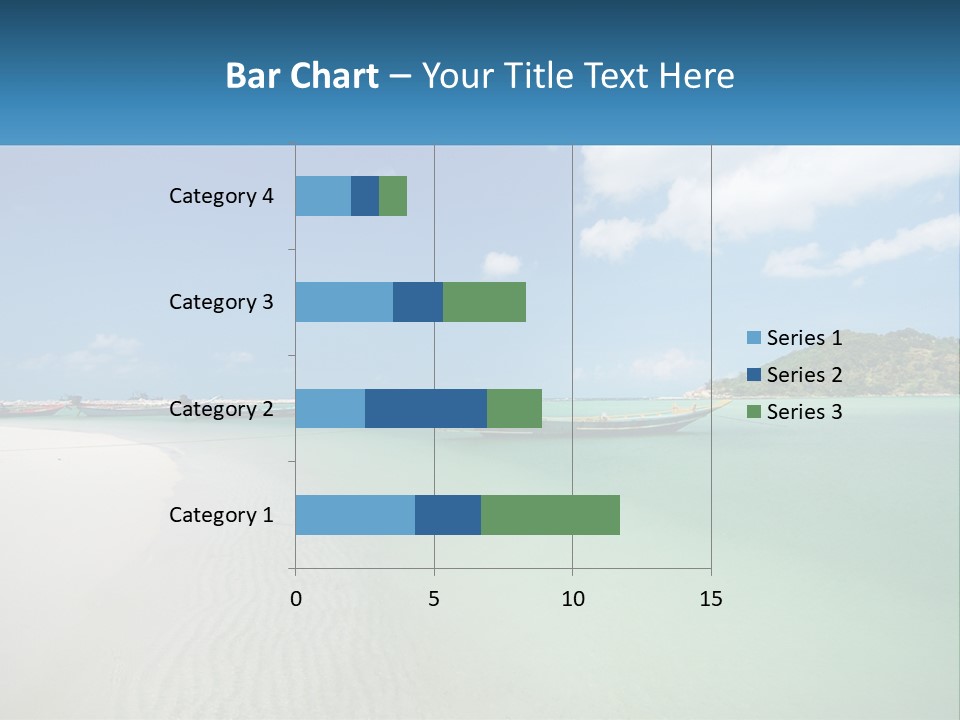 Blue Palm Sun PowerPoint Template