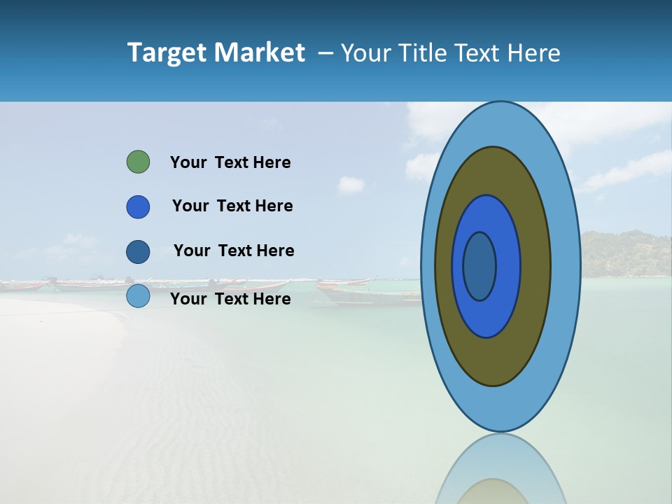 Blue Palm Sun PowerPoint Template