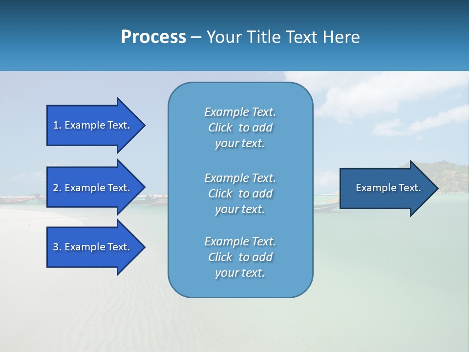 Blue Palm Sun PowerPoint Template