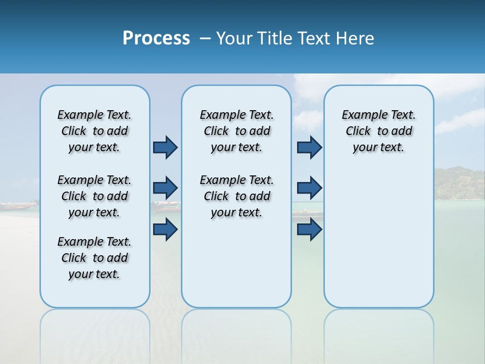 Blue Palm Sun PowerPoint Template