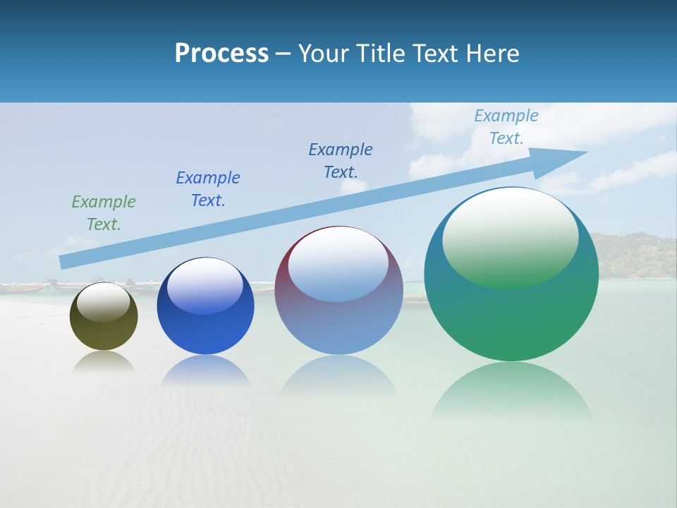 Blue Palm Sun PowerPoint Template