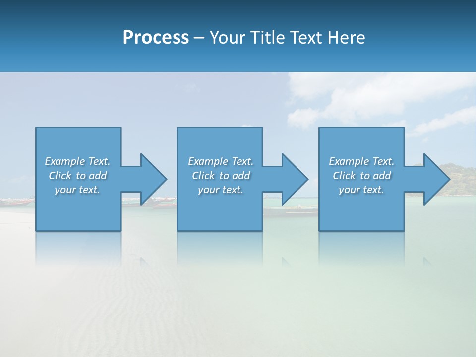 Blue Palm Sun PowerPoint Template