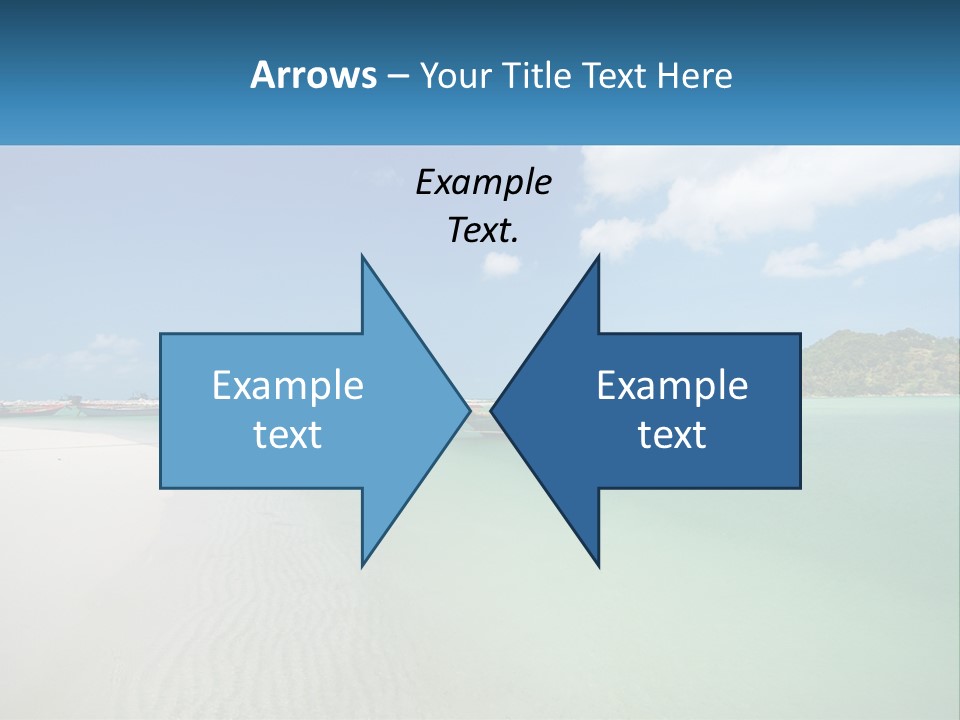 Blue Palm Sun PowerPoint Template