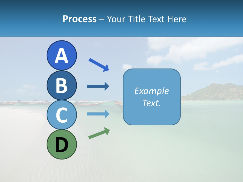 Blue Palm Sun PowerPoint Template