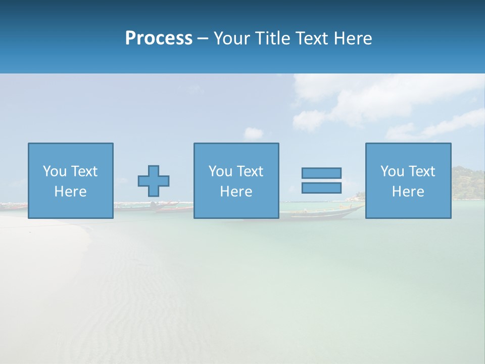 Blue Palm Sun PowerPoint Template