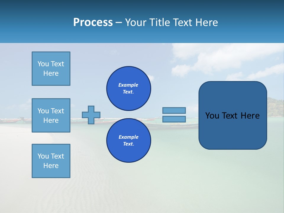 Blue Palm Sun PowerPoint Template