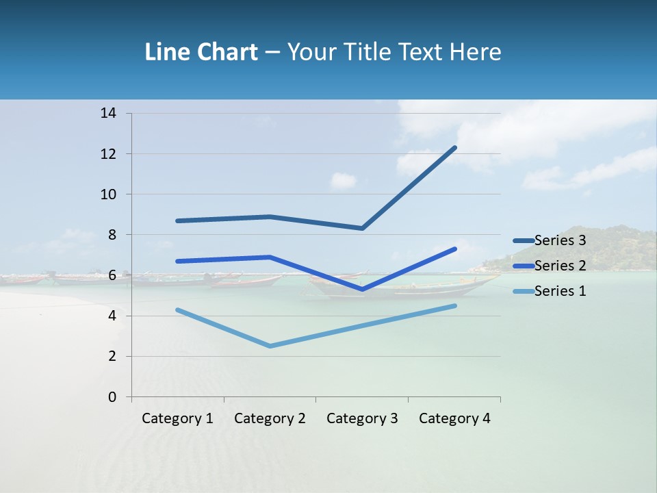 Blue Palm Sun PowerPoint Template