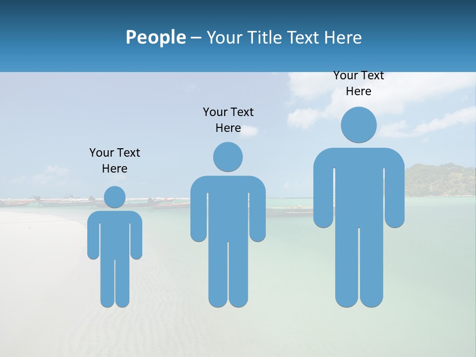 Blue Palm Sun PowerPoint Template