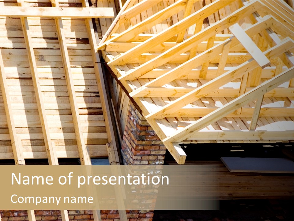 Housing Design Wood PowerPoint Template