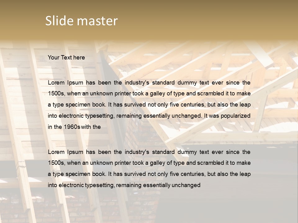 Housing Design Wood PowerPoint Template