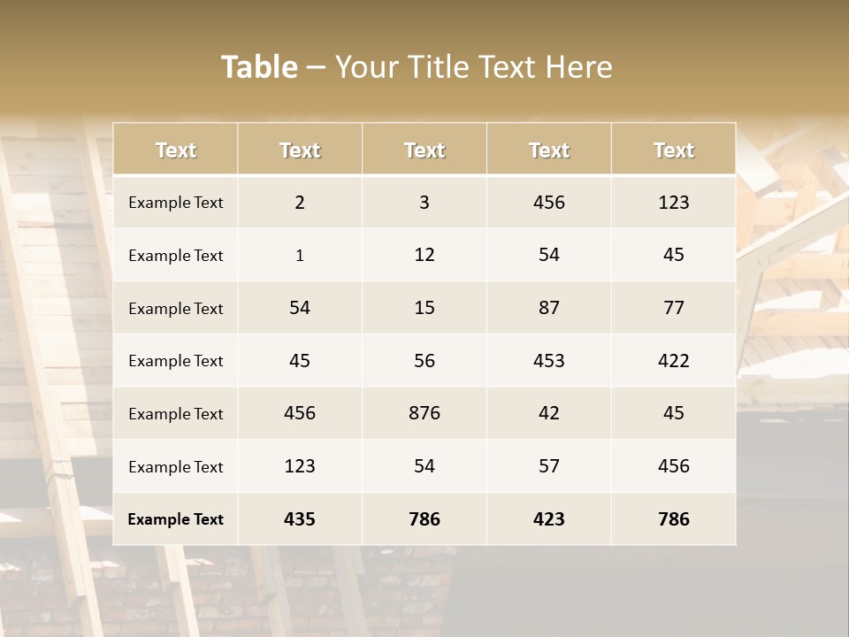 Housing Design Wood PowerPoint Template